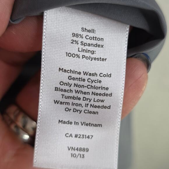 Talbots 6P Floral Cotton Square neckline Classy Dopamine happy dress Bodycon Zip - Picture 9 of 15